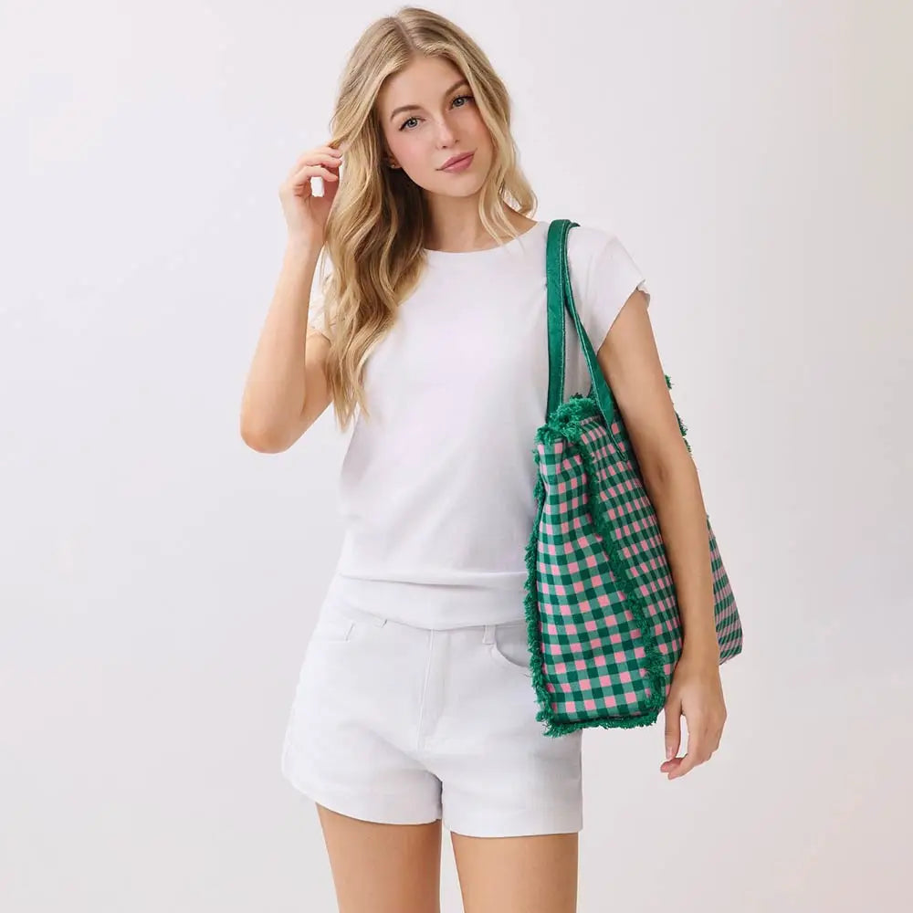 Gingham Tote Bag