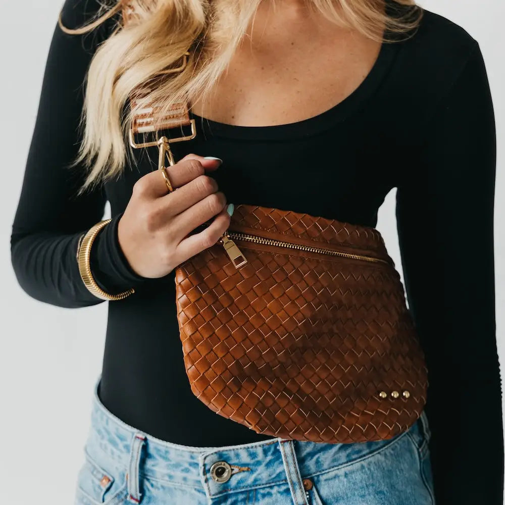 Westlyn Woven Bum Bag-Brown