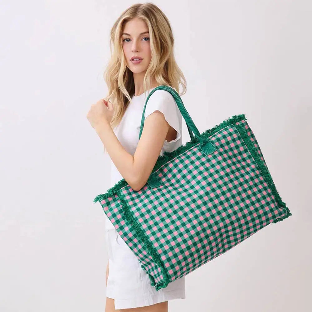 Gingham Tote Bag