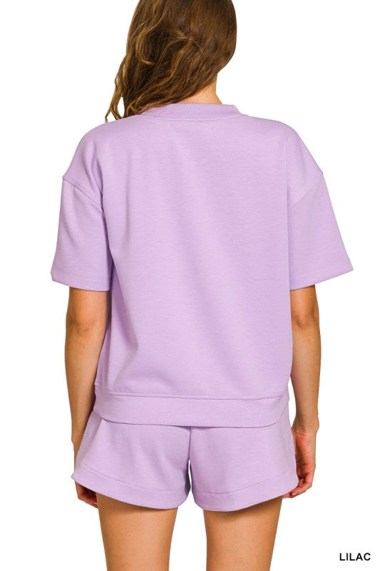 Exposed Seam Boxy Top & Shorts Set