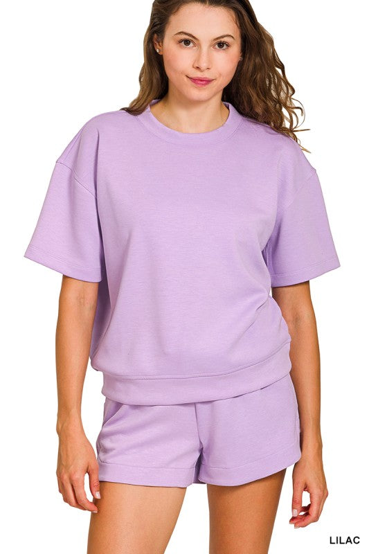 Exposed Seam Boxy Top & Shorts Set