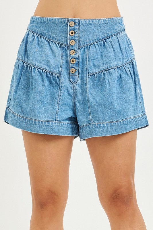 Button Up Slouchy Shorts