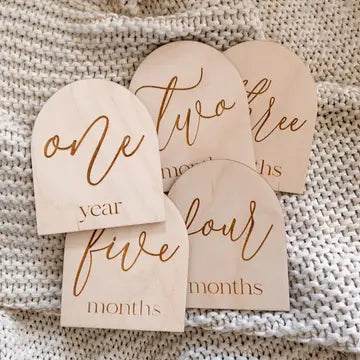 Wooden Month Markers