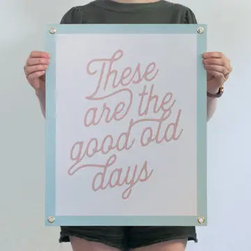Good Old Days Felt Banner