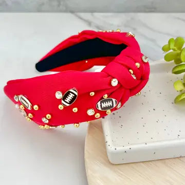 KC Chiefs Red Jeweled Headband