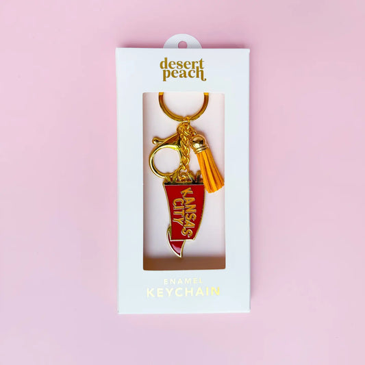Kc Pennant Keychain-RED