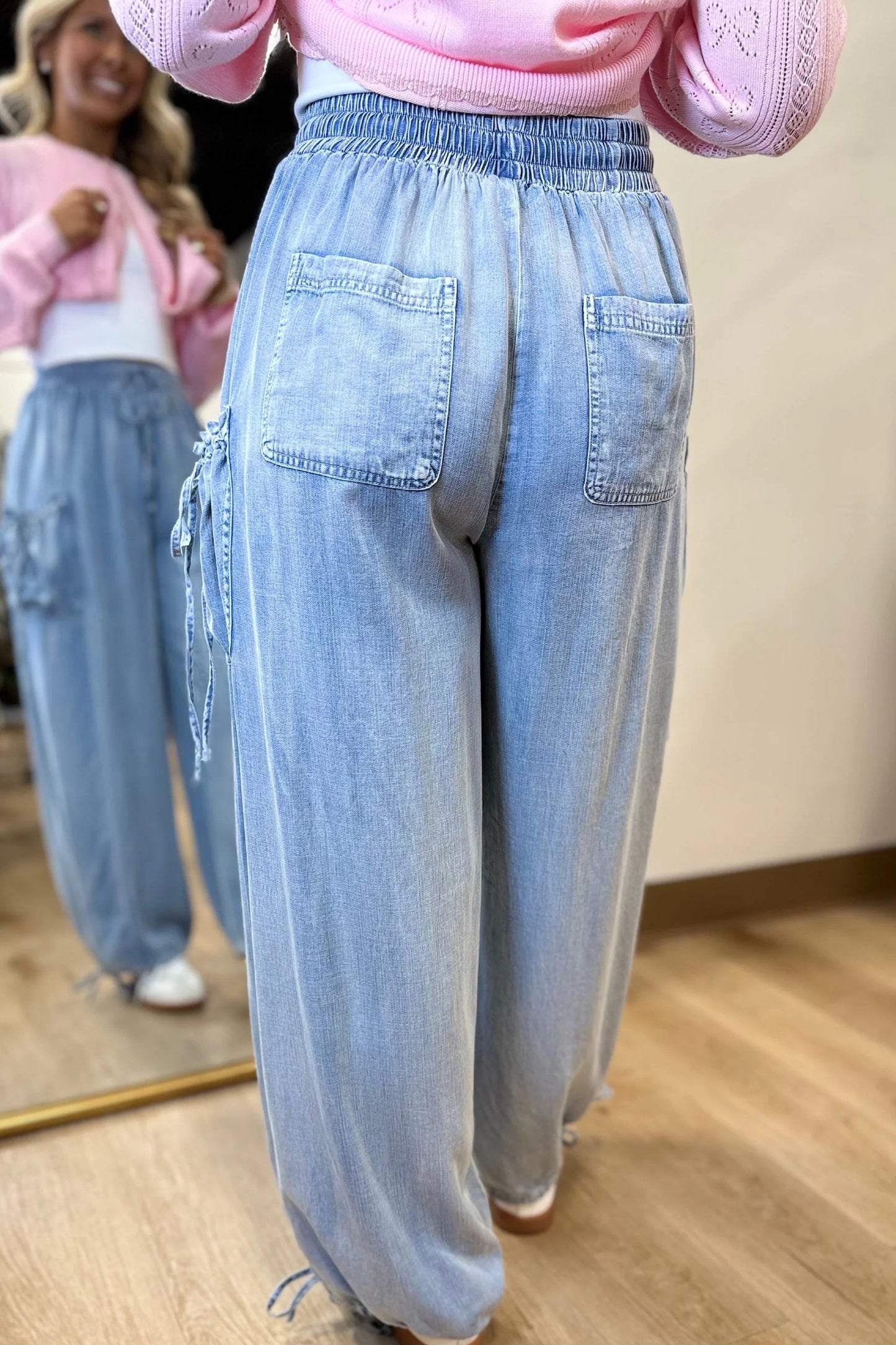 Slouchy Drawstring Denim