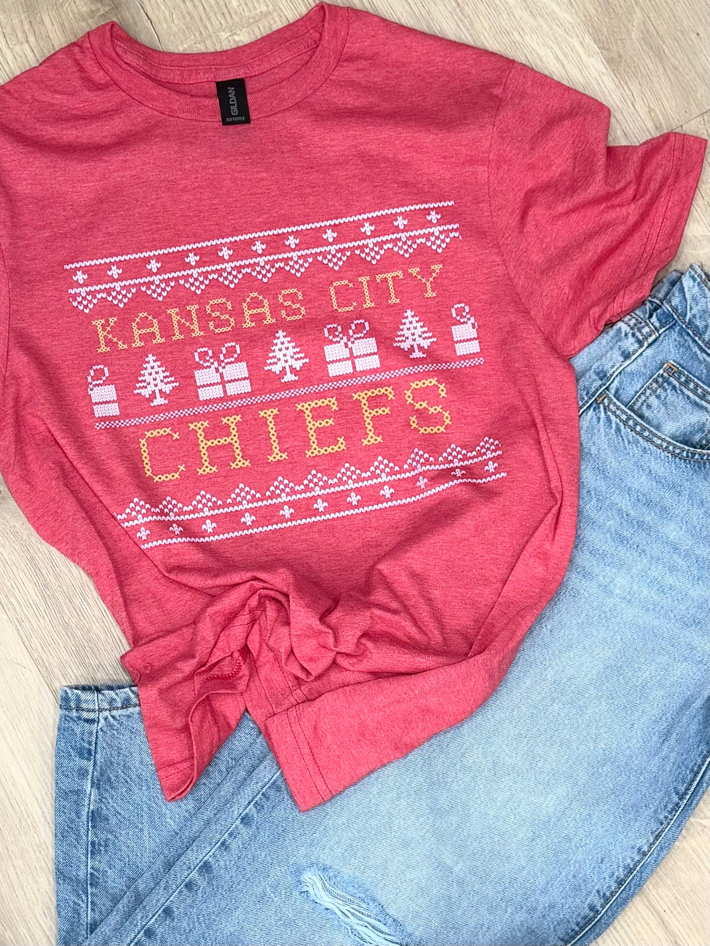 Chiefs Christmas Sweater Tee