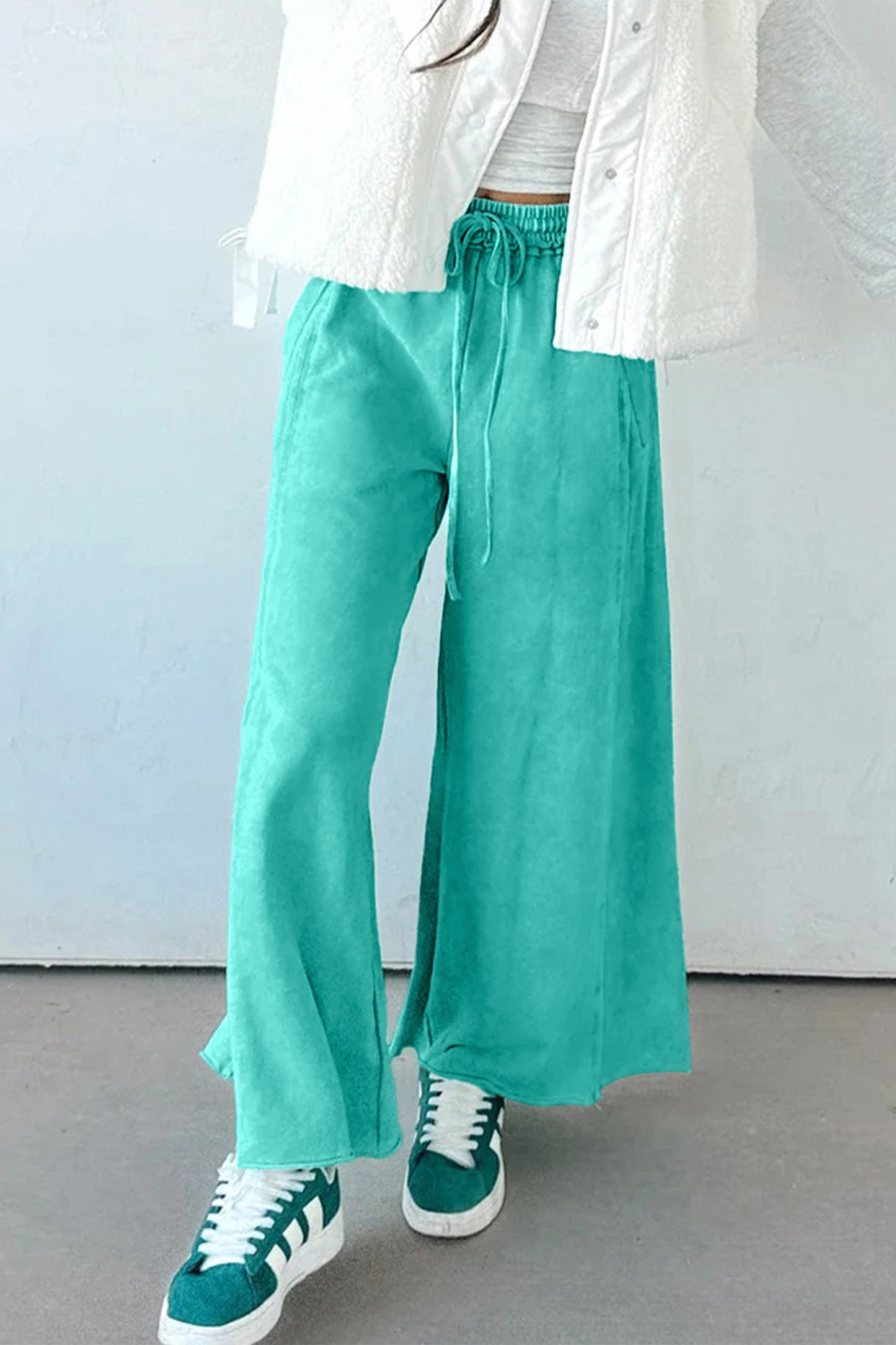 Sea Green Mineral Wash Drawstring Pant