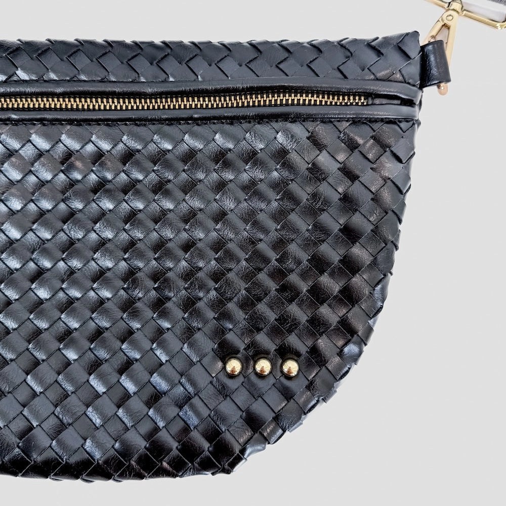 Westlyn Woven Bum Bag-Black