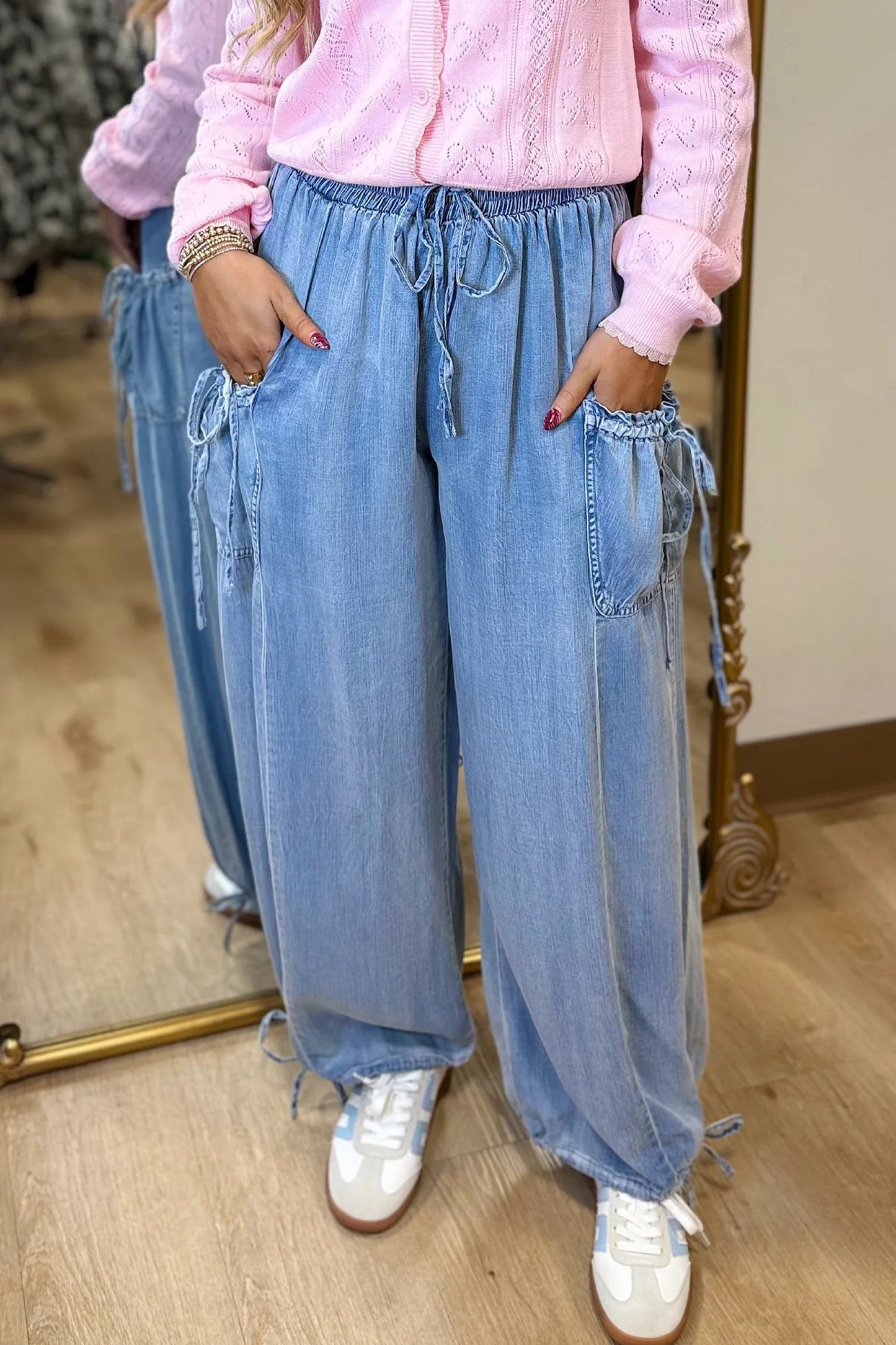 Slouchy Drawstring Denim