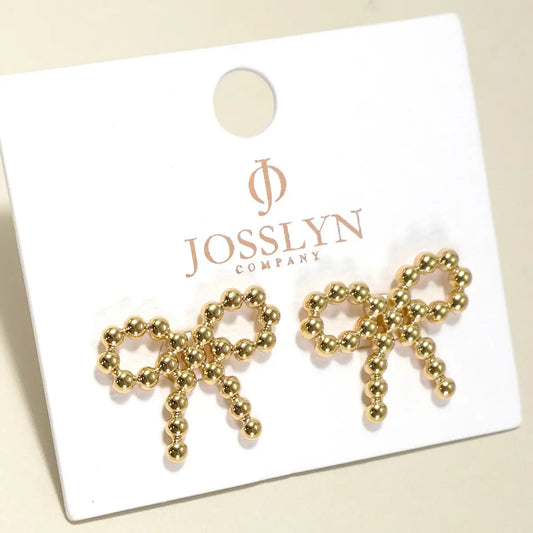 Ball Rope Bow Earrings