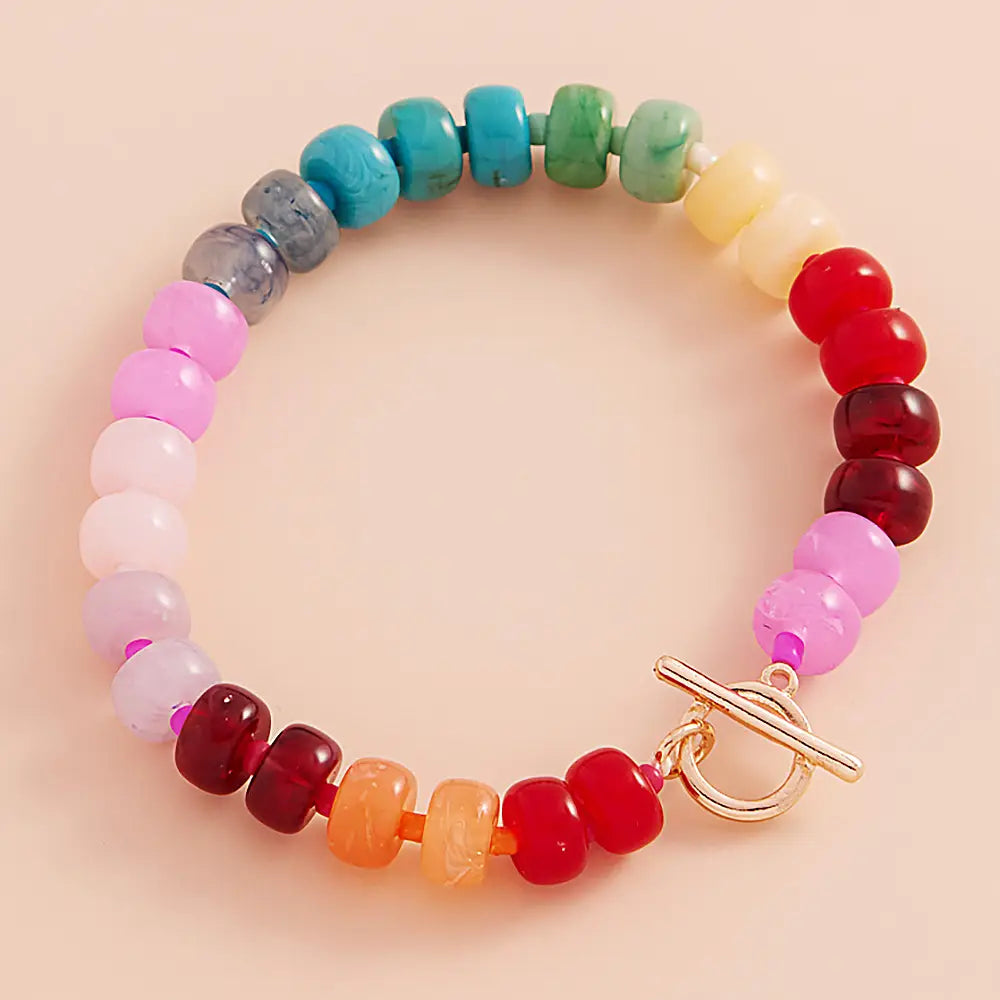 Multicolor Stretch Toggle Bracelet