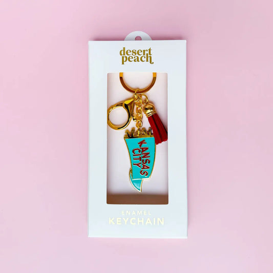 Kc Pennant Keychain-TEAL