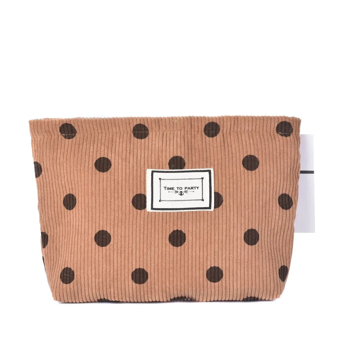 Polka Dot Corduroy Cosmetic Bag
