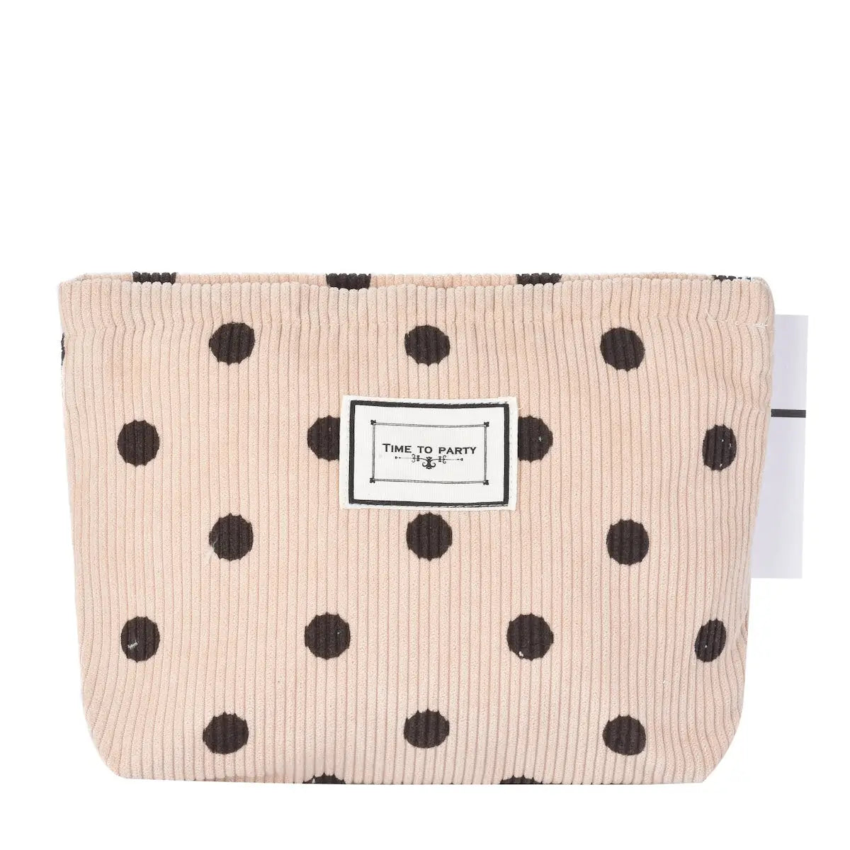 Polka Dot Corduroy Cosmetic Bag