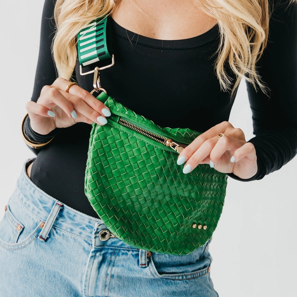 Westlyn Woven Bum Bag-Emerald
