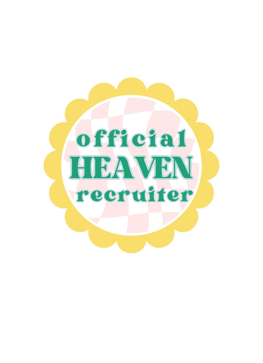 Heaven Recruiter Sticker